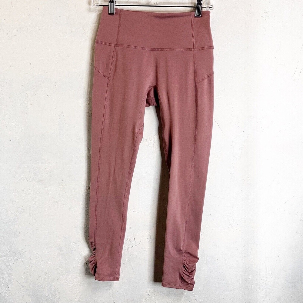 Free People Out of Your Leage Leggings Tibetan Blush Pink High Rise Womens Small